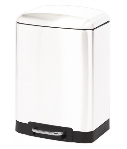 Garbage can with 6-liter pedal, model “rectangular” - White