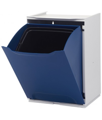 Cubo de basura 3 x 20 litros de capacidad antracita con dos compartimentos  y mecanismo de cierre suave ML-Design