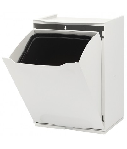 Cubo de basura modular 15 litros. Color Blanco