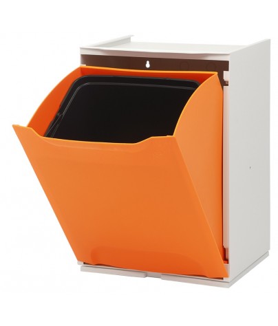 Cubo de basura modular 15 litros. Color Naranja