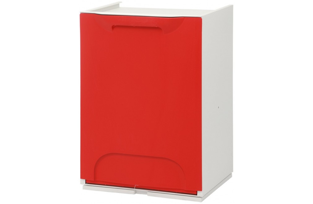 Modular garbage container. Red color
