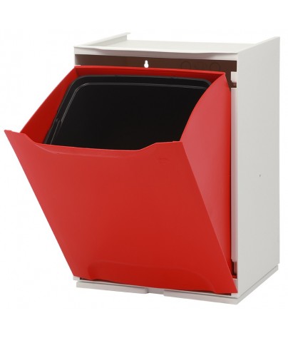 Cubo de basura modular 15 litros. Color Rojo