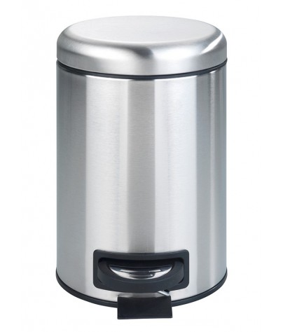 Garbage can of 3L. With invisible bag bag. Glossy stainless