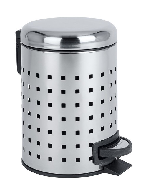 Cubo de basura 3L perforado. Con sistema invisible de bolsa. Inoxidable brillante Cubo de basura 3L perforado. Con sistema invisible de bolsa. Inoxidable brillante