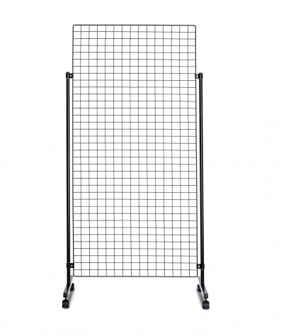 Display stand with Panels made of wire net (Black)