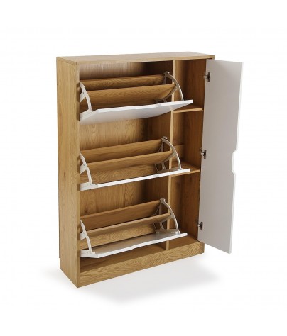 Shoe shelves with 4 drawers