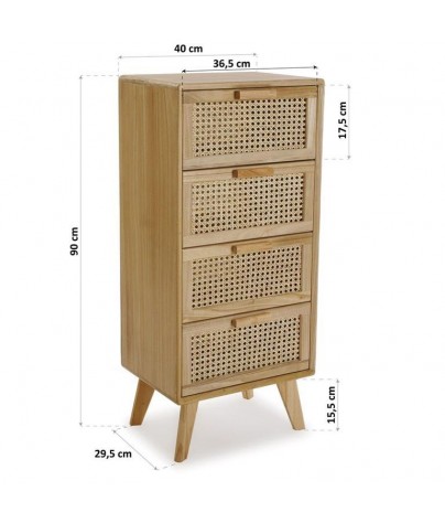Multifunctional furniture, model Rejilla (90x40x30)
