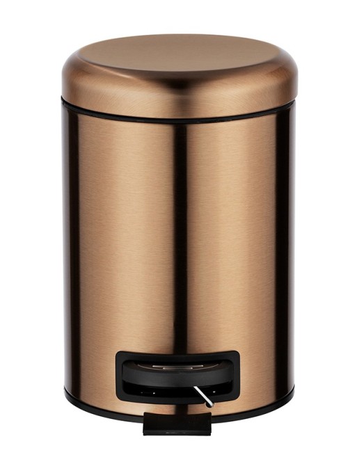 Cubo de basura 3L. Con sistema invisible de bolsa. Cobre brillante Cubo de basura 3L. Con sistema invisible de bolsa. Cobre brillante