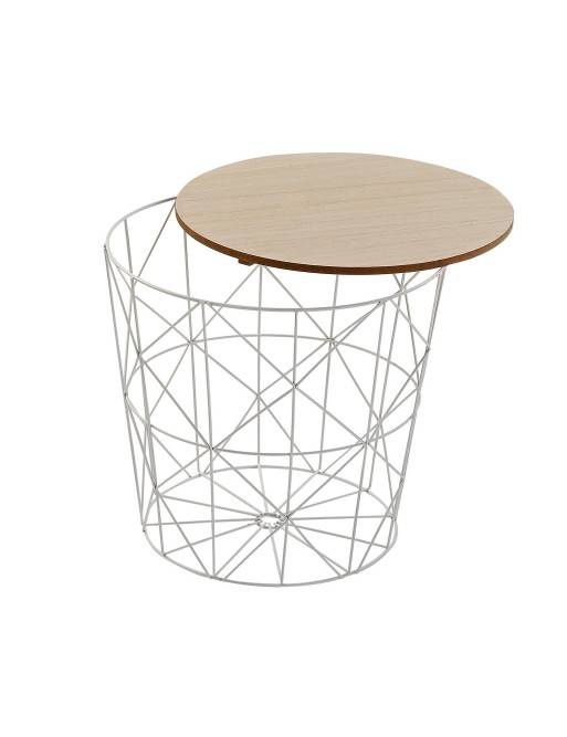 Ensemble de deux tables auxiliaires, modèle "Double" (Blanc) Ensemble de deux tables auxiliaires, modèle "Double" (Blanc)