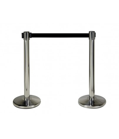 Two stainless steel separator posts with 2m tape (Black)