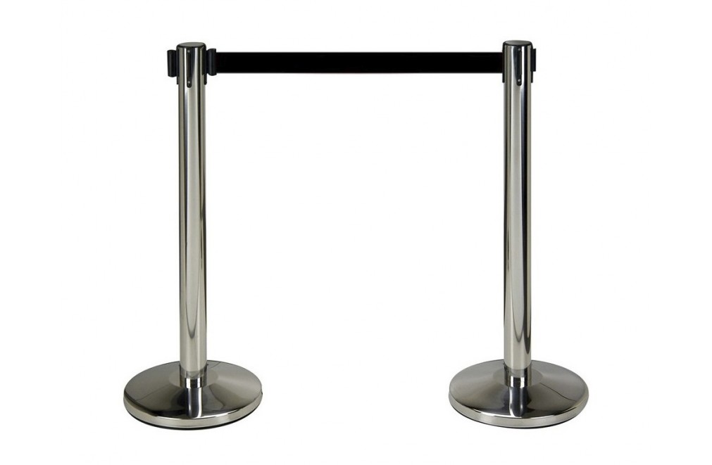 Two stainless steel separator posts with 2m tape (Black)