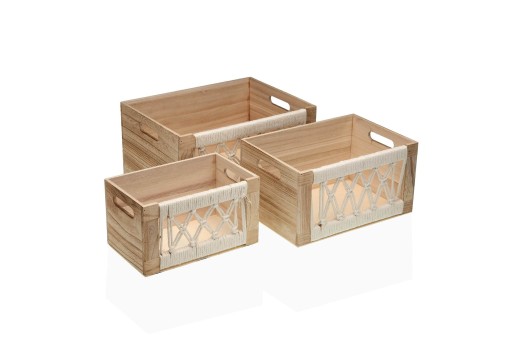 Paniers de salle de bain en bois et en bambou